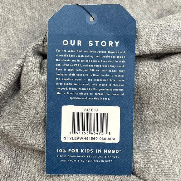 Life Is Good Crewneck Sweater Sz S New $63 Girl & Her Dog Gray Rayon Blend - Picture 8 of 9